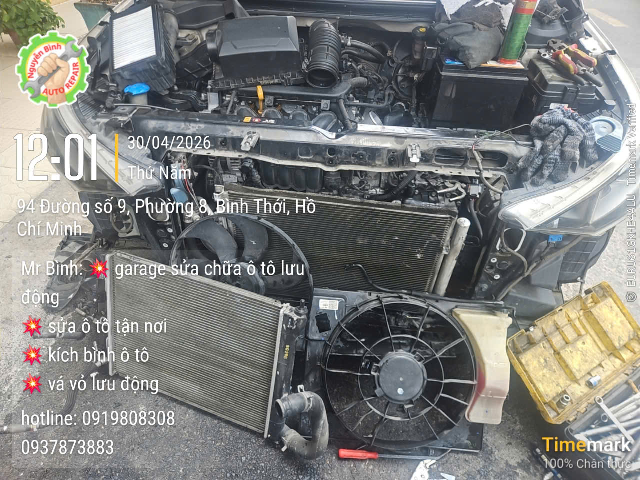 Cứu Hộ Xe Bị Xì Két Nước Chết Moto Quạt Nhiệt Quận 11 | 24/7